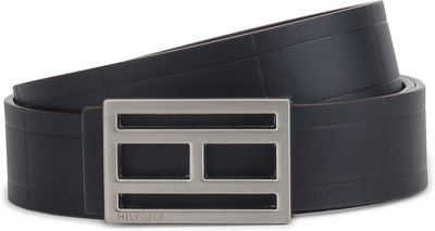 

Tommy Hilfiger Men Black, Brown Genuine Leather Reversible Belt, Black / choco brown