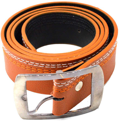 

Faynci Men Casual Tan Artificial Leather Belt, Stylish shiny tan leather belt for boys and mens casual & formal