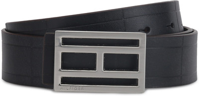 

Tommy Hilfiger Men Black, Brown Genuine Leather Reversible Belt, Black / choco brown