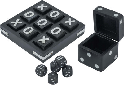 

Craft Art India Combo Offer -Wooden Black Tic Tac Toe Puzzle Indoor/Outdoor Game and Dice-in-Dice (2.5 Inches){Size(Inch):1x4.5x4.5/2.5x2.5x2.5} Board Game