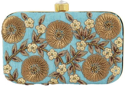 

TOOBA HANDICRAFT Casual Blue Clutch