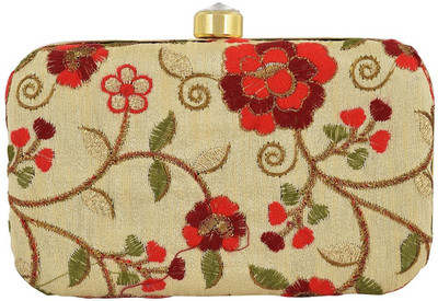 

TOOBA HANDICRAFT Casual White Clutch