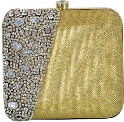 

TOOBA HANDICRAFT Casual Gold Clutch