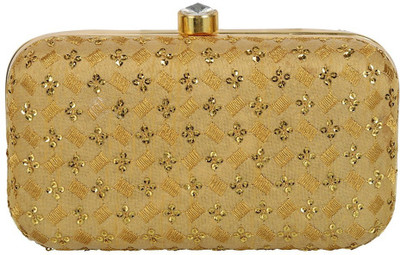 

TOOBA HANDICRAFT Casual Gold Clutch