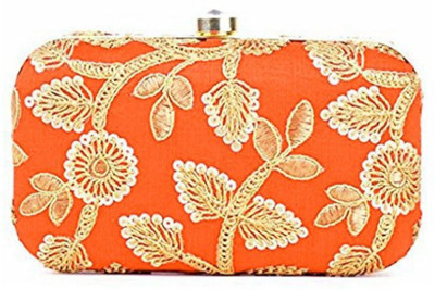 

TOOBA HANDICRAFT Casual Orange Clutch