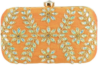 

TOOBA HANDICRAFT Casual Orange Clutch