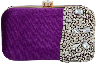 

TOOBA HANDICRAFT Casual Purple Clutch