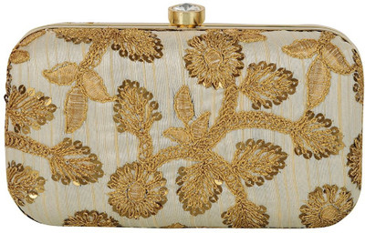

TOOBA HANDICRAFT Casual White Clutch