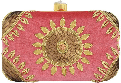 

TOOBA HANDICRAFT Casual Pink Clutch