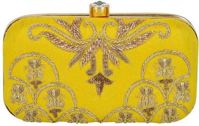 

TOOBA HANDICRAFT Casual Yellow Clutch