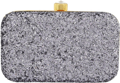 TOOBA HANDICRAFT Casual Grey Clutch