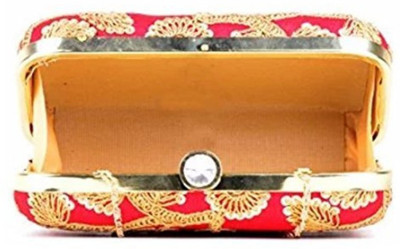 

TOOBA HANDICRAFT Casual Red Clutch