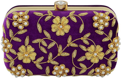

TOOBA HANDICRAFT Casual Purple Clutch