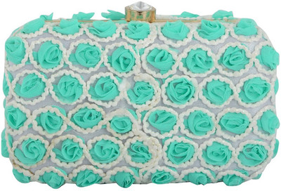 

TOOBA HANDICRAFT Casual Green Clutch