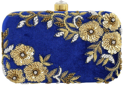 

TOOBA HANDICRAFT Casual Blue Clutch