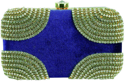 

TOOBA HANDICRAFT Casual Blue Clutch