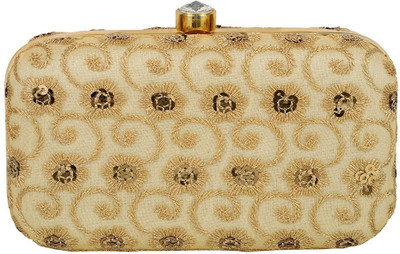 

TOOBA HANDICRAFT Casual Gold Clutch