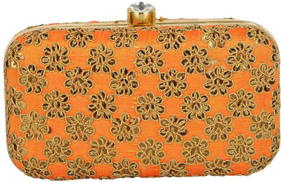 

TOOBA HANDICRAFT Casual Orange Clutch