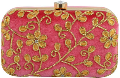 

TOOBA HANDICRAFT Casual Pink Clutch