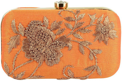 

TOOBA HANDICRAFT Casual Orange Clutch