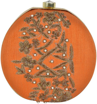 

TOOBA HANDICRAFT Casual Orange Clutch