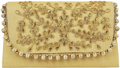 TOOBA HANDICRAFT Casual Gold Clutch