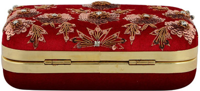 

TOOBA HANDICRAFT Casual Red Clutch