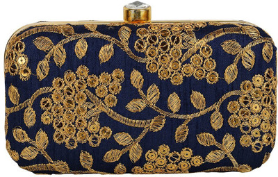 

TOOBA HANDICRAFT Casual Blue Clutch