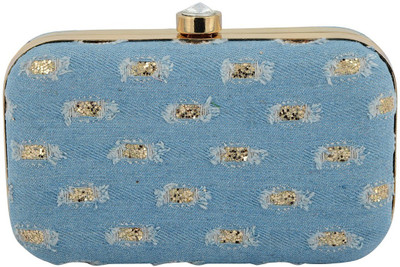 

TOOBA HANDICRAFT Casual Blue Clutch