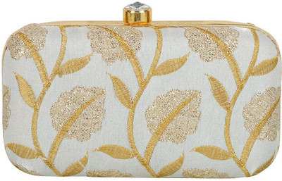 

TOOBA HANDICRAFT Casual White Clutch