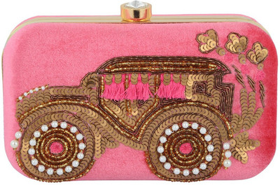 

TOOBA HANDICRAFT Casual Pink Clutch