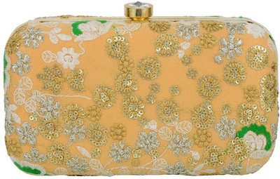 

TOOBA HANDICRAFT Casual Orange Clutch