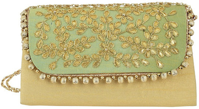 

TOOBA HANDICRAFT Casual Gold Clutch
