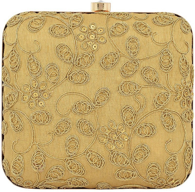 

TOOBA HANDICRAFT Casual Gold Clutch