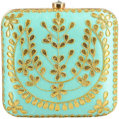 

TOOBA HANDICRAFT Casual Blue Clutch