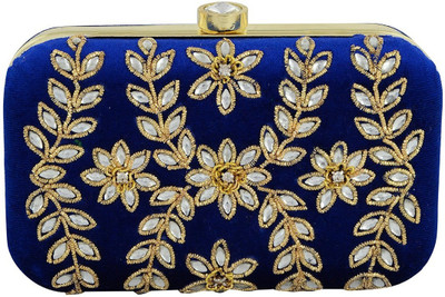

TOOBA HANDICRAFT Casual Blue Clutch