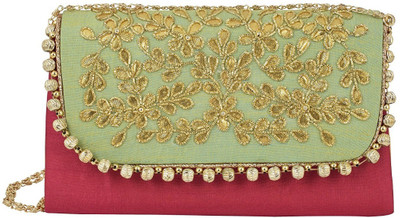 

TOOBA HANDICRAFT Casual Multicolor Clutch