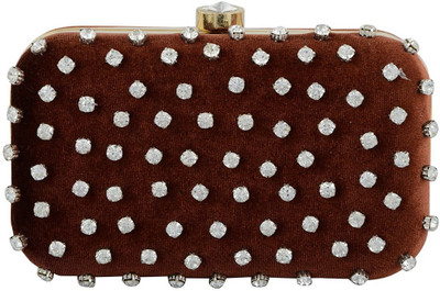 

TOOBA HANDICRAFT Casual Brown Clutch