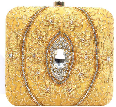 

TOOBA HANDICRAFT Casual Gold Clutch