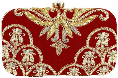 TOOBA HANDICRAFT Casual Red Clutch