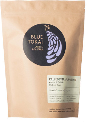 

Blue Tokai Coffee Roasters Kalledeverapura (Pulp Sun Dried) Estate (Medium Roast) Coffee Beans (Turkish) Roast & Ground Coffee 250 g(Chocolate Flavoured)