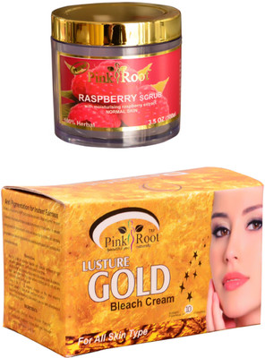 

Pink Root Gold Bleach 250gm and Raspberry Scrub 100gm(Set of 2)