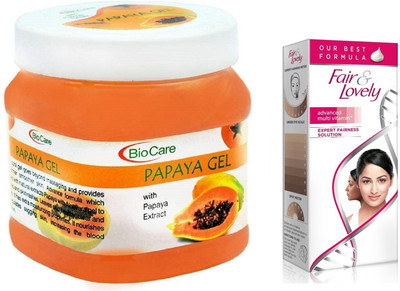 

Biocare Papaya Gel 500ml and Fair & Lovely Advanced Multi Vitamin Face Cream 80G(Set of 2)