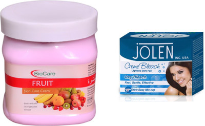 

Biocare Fruit Cream 500ml and Jolen Oxy Bleach Crème 35g(Set of 2)