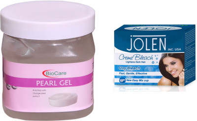 

Biocare Pearl Gel 500ml and Jolen Oxy Bleach Crème 35g(Set of 2)