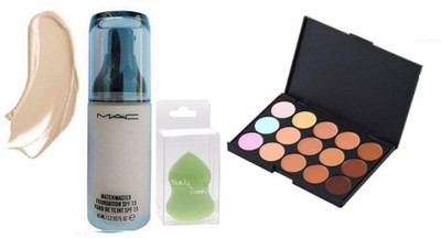 

Studio Fix Combo Sponge Blender Puff& MAC Matchmaster Foundation Fond De Tent Spf15(Set of 3)