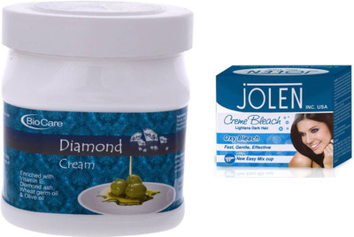 

Biocare Diamond Cream 500ml and Jolen Oxy Bleach Crème 35g(Set of 2)