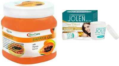 

Biocare Papaya Gel 500ml and Jolen Gold Bleach Crème 18g(Set of 2)