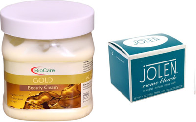 

Biocare Gold Cream 500ml and Jolen Crème Bleach 18g(Set of 2)