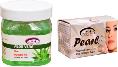 

Pink Root Pearl Bleach 250gm and Aloe Vera Gel 500ml(Set of 2)